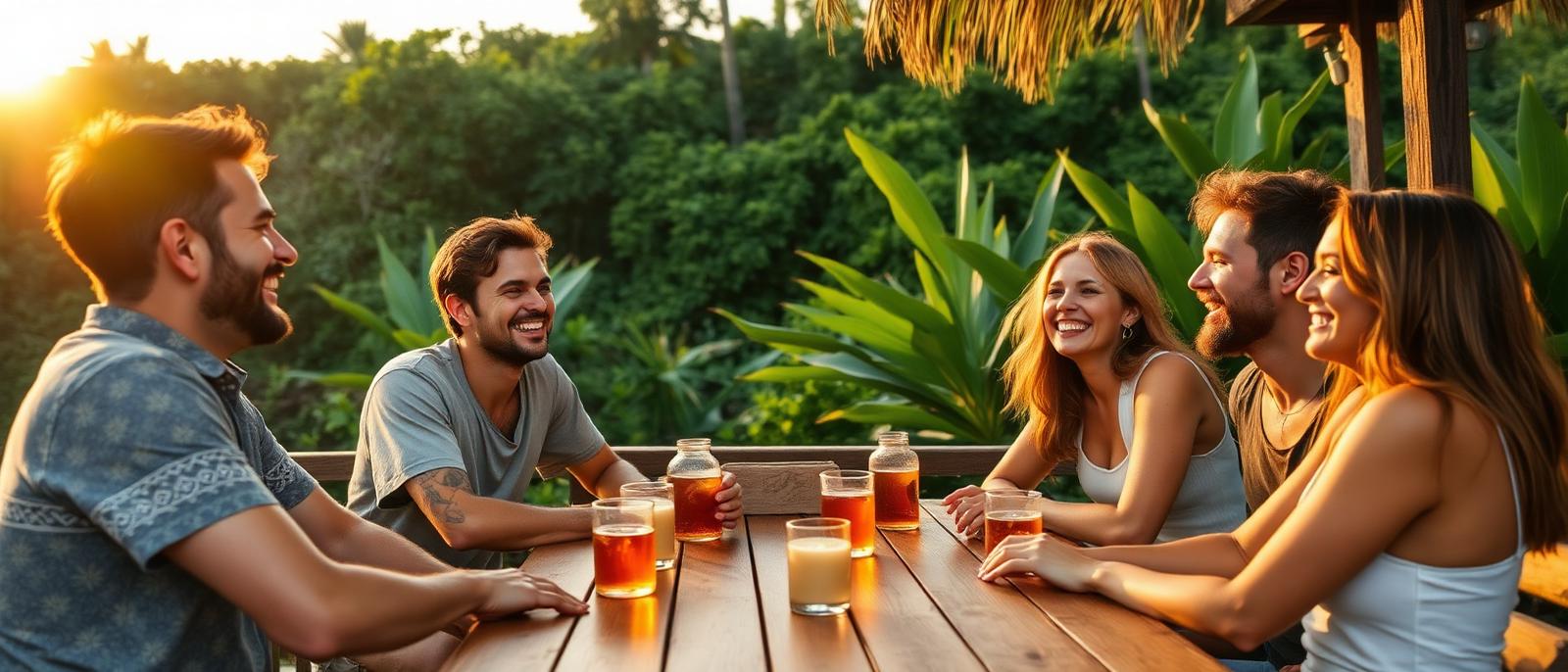 Group of retreat leaders laughing and enjoying time together outdoors